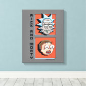 Pixel, Rick und Morty Panel Grafik Leinwanddruck (Insitu (Holzboden))