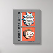 Pixel, Rick und Morty Panel Grafik Leinwanddruck (Vorderseite)
