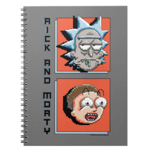 Pixel, Rick und Morty Panel Grafik Notizblock
