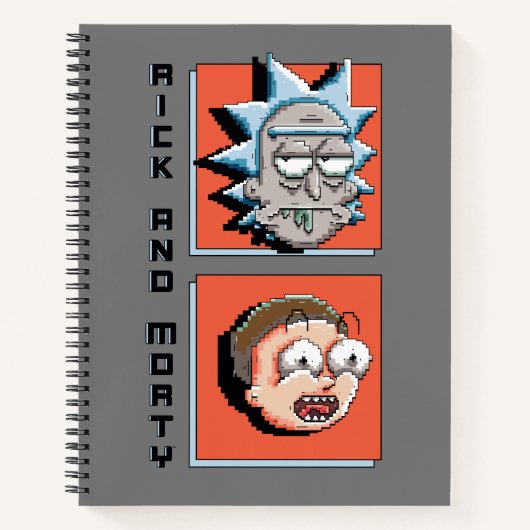 Pixel-Rick und Morty-Panel-Grafik Notizblock (Vorderseite)