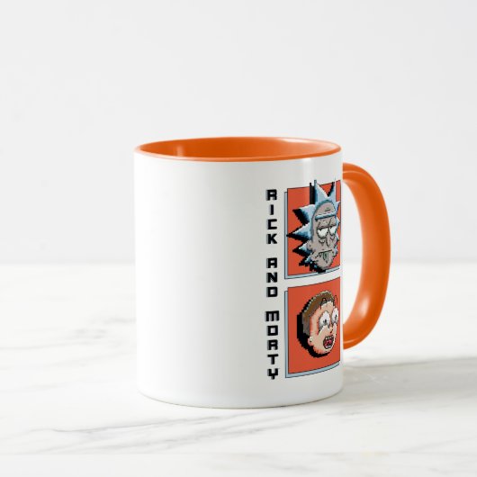 Pixel Rick und Morty Panel Grafik Tasse (VorderseiteRechts)