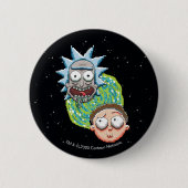 Pixel Rick und Morty Portal Grafik Button (Vorderseite)