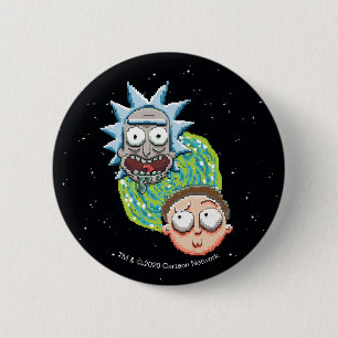 Pixel Rick und Morty Portal Grafik Button