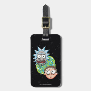 Pixel Rick und Morty Portal Grafik Gepäckanhänger