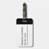 Pixel Rick und Morty Portal Grafik Gepäckanhänger (Rückseite vertikal)