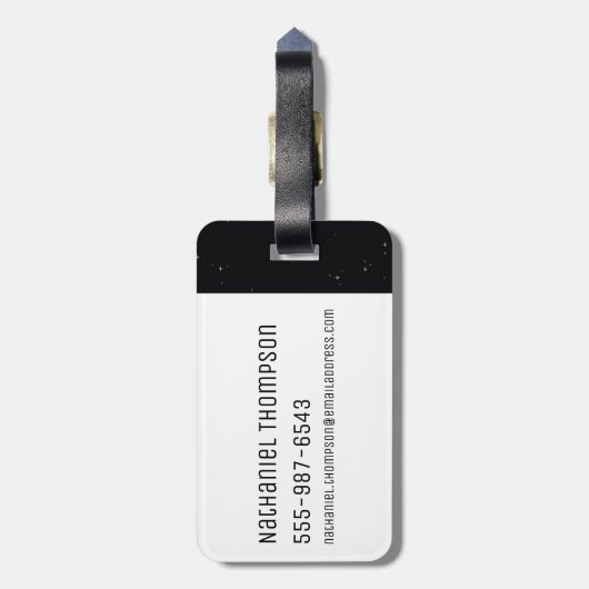 Pixel Rick und Morty Portal Grafik Gepäckanhänger (Rückseite vertikal)