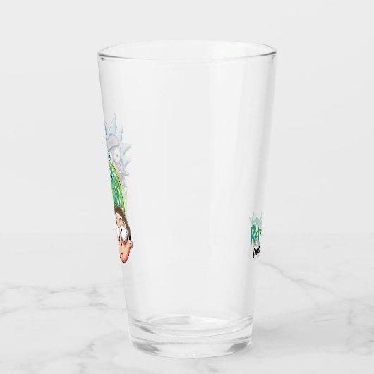 Pixel Rick und Morty Portal Grafik Glas (Links)