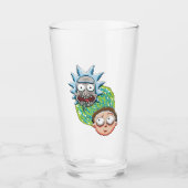 Pixel Rick und Morty Portal Grafik Glas (Vorderseite)