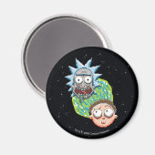 Pixel Rick und Morty Portal Grafik Magnet (Vorderseite/Rückseite)
