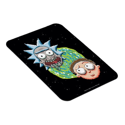 Pixel Rick und Morty Portal Grafik Magnet (Rechte Seite)