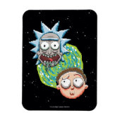 Pixel Rick und Morty Portal Grafik Magnet (Vertikal)