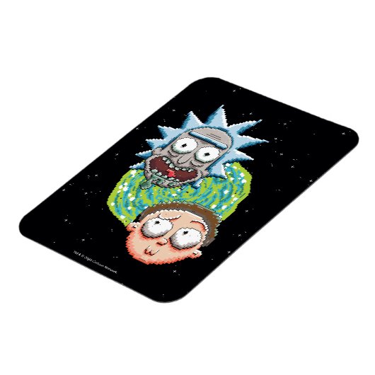 Pixel Rick und Morty Portal Grafik Magnet (Linke Seite)