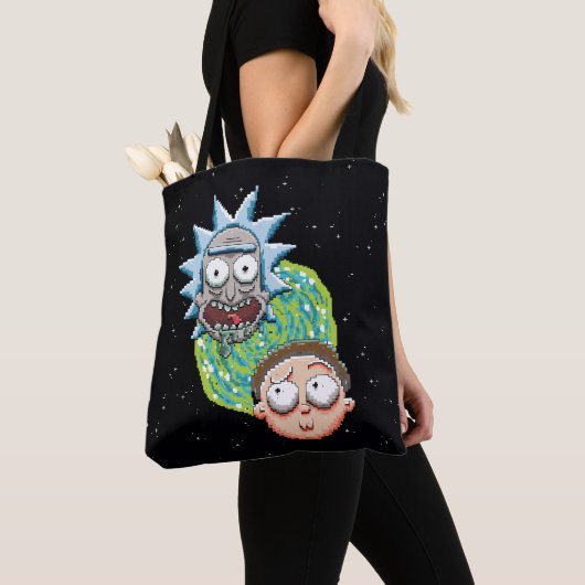 Pixel Rick und Morty Portal Grafik Tasche (Von Nahem)