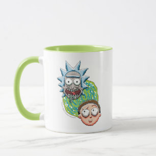 Pixel Rick und Morty Portal Grafik Tasse