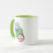 Pixel Rick und Morty Portal Grafik Tasse (Vorderseite Links)
