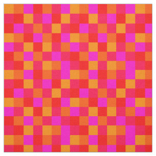 Pixel Rot Orange Pink Farben Pattern Stoff