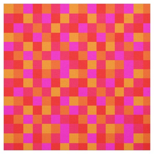 Pixel Rot Orange Pink Farben Pattern Stoff (Muster)