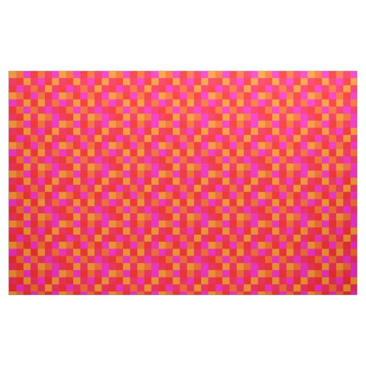 Pixel Rot Orange Pink Farben Pattern Stoff (Fat Quarter (45,7 x 55,9 cm))