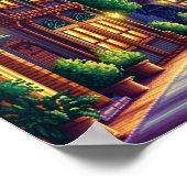 Pixel-Ruhe: Flüstern Sie in warmen Nächten Poster (Ecke)