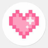 Pixel Runder Aufkleber (Vorderseite)