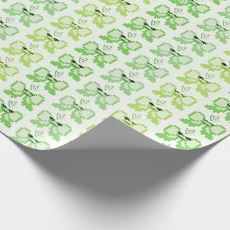 Pixel-Schleifen in High Heels Muster Geschenkpapier