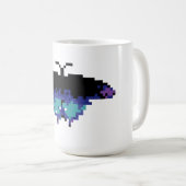 Pixel Schmetterling Kaffeetasse (VorderseiteRechts)