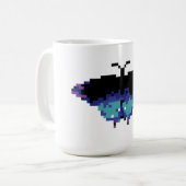 Pixel Schmetterling Kaffeetasse (Vorderseite Links)