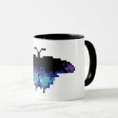 Pixel-Schmetterling Tasse (VorderseiteRechts)