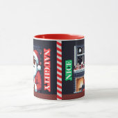 Pixel schwarz Santa naughty oder schöne Nacht mit  Tasse (Zentrum)