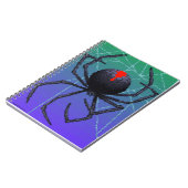 Pixel-Schwarze-Witwe-Spinne Notizblock (Linke Seite)