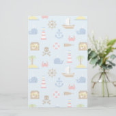 Pixel Sea Art Muster Briefpapier (Stehend Vorderseite)