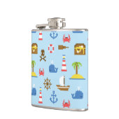 Pixel Sea Art Muster Flachmann (Links)