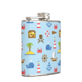 Pixel Sea Art Muster Flachmann (Rechts)