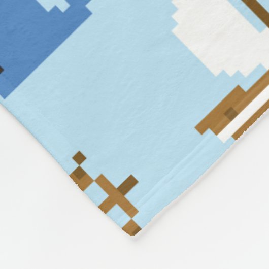 Pixel Sea Art Muster Fleecedecke (Ecke)