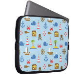 Pixel Sea Art Muster Laptopschutzhülle (Vorne Rechts)