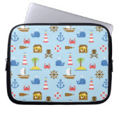 Pixel Sea Art Muster Laptopschutzhülle (Vorderseite)