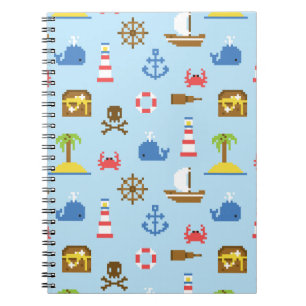 Pixel Sea Art Muster Notizblock