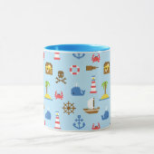 Pixel Sea Art Muster Tasse (Zentrum)