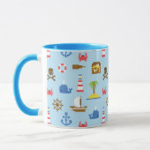 Pixel Sea Art Muster Tasse (Links)