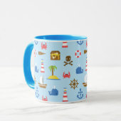 Pixel Sea Art Muster Tasse (Vorderseite Links)