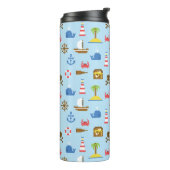Pixel Sea Art Muster Thermosbecher (Nach links gedreht)