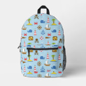 Pixel Sea Art Pattern Bedruckter Rucksack (Vorderseite)