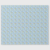 Pixel Sea Art Pattern Geschenkpapier (Flach)