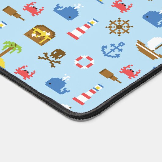 Pixel Sea Art Pattern Schreibtischunterlage (Ecke)