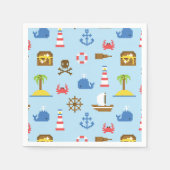 Pixel Sea Art Pattern Serviette (Vorderseite)