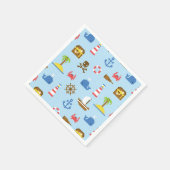 Pixel Sea Art Pattern Serviette (Ecke)