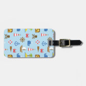 Pixel-Seekunst-Muster Gepäckanhänger (Vorderseite horizontal)