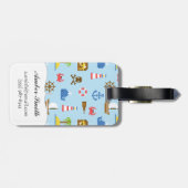 Pixel-Seekunst-Muster Gepäckanhänger (Rückseite horizontal)