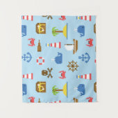 Pixel-Seekunst-Muster Wandteppich (Vorderseite)