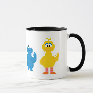 Pixel Sesame Street Characters Tasse